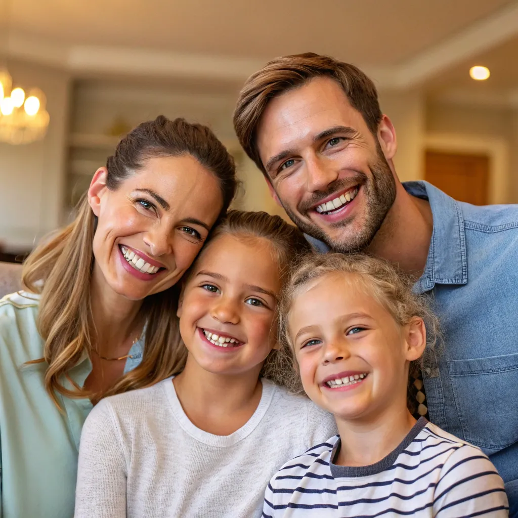 Family picture with smiles