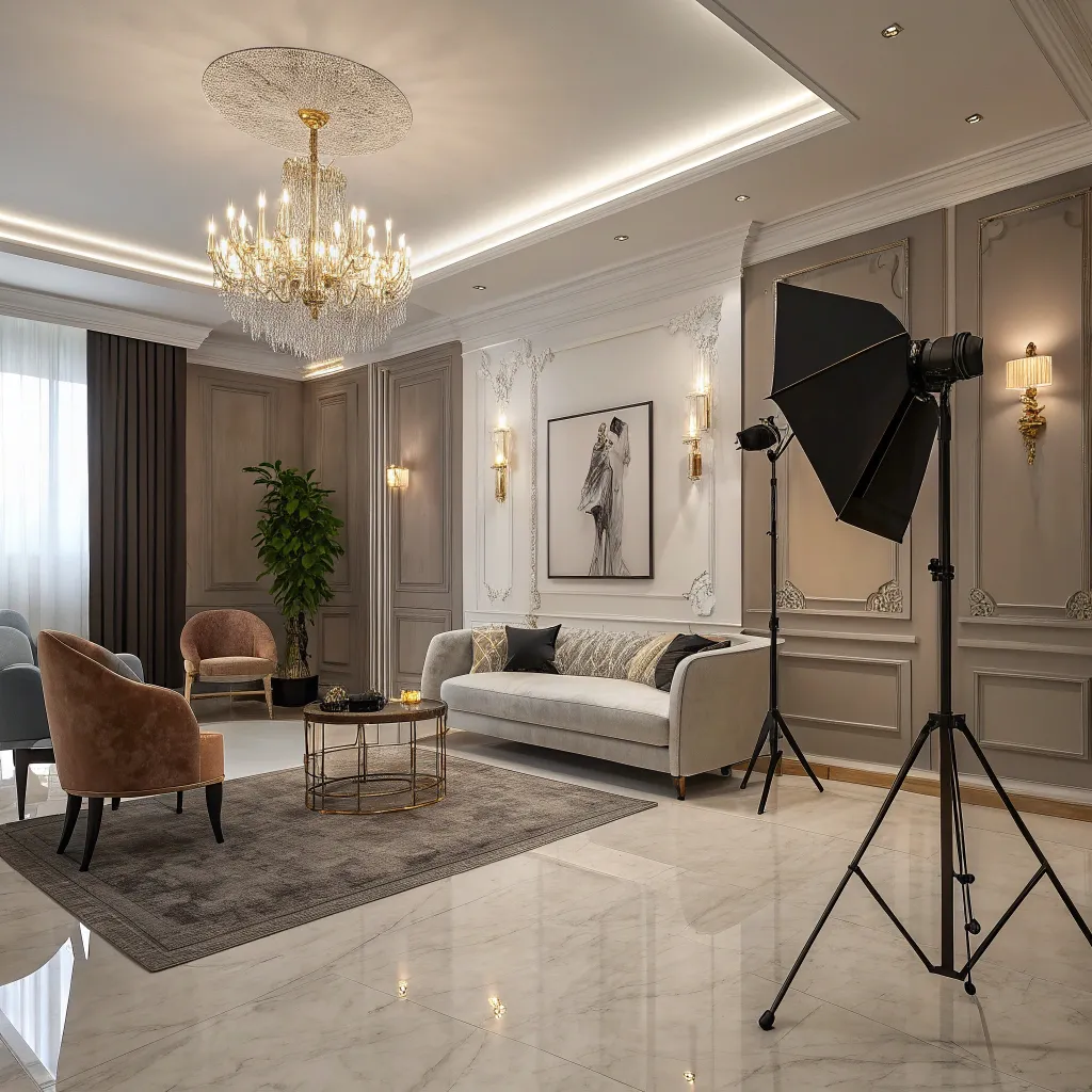 Elegant photo studio interior